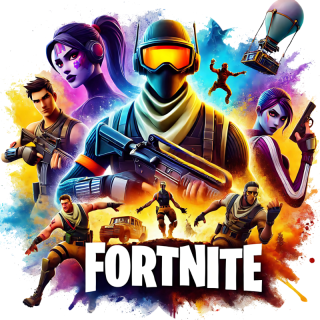 NAŽEHLOVAČKA - Fortnite bojovníci fialovo modro žlutý