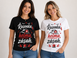 Triko dámské - Řasenka, helma, zásah.