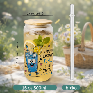 Kelímek s bambusovým víčkem - Nemůžu zastavit tuhle chuť života